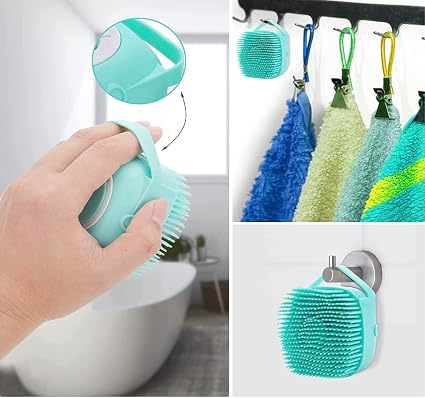 2-in-1 Silicone Pet Bath Massage Brush with Shampoo Dispenser (Copy)