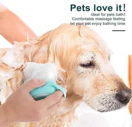 2-in-1 Silicone Pet Bath Massage Brush with Shampoo Dispenser (Copy)