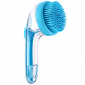 Ergonomic Silicone Pet Grooming & Bath Massage Brush with Shampoo Dispenser